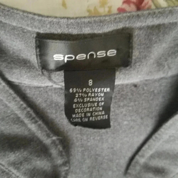 Spense Gray Button Front Dress + 8 - Picture 2 of 8